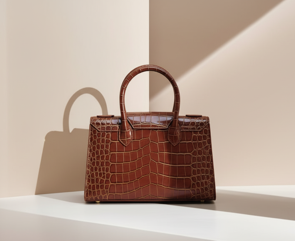 Mini Borsa Brea Marrone- Effetto Cocco Lucido