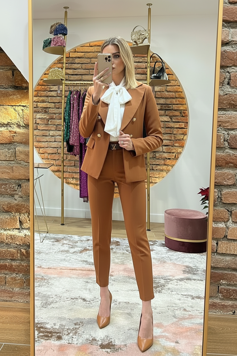 Tailleur Benedetta cammello