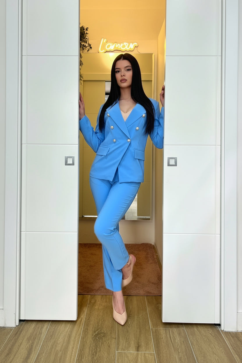 Tailleur Benedetta celeste