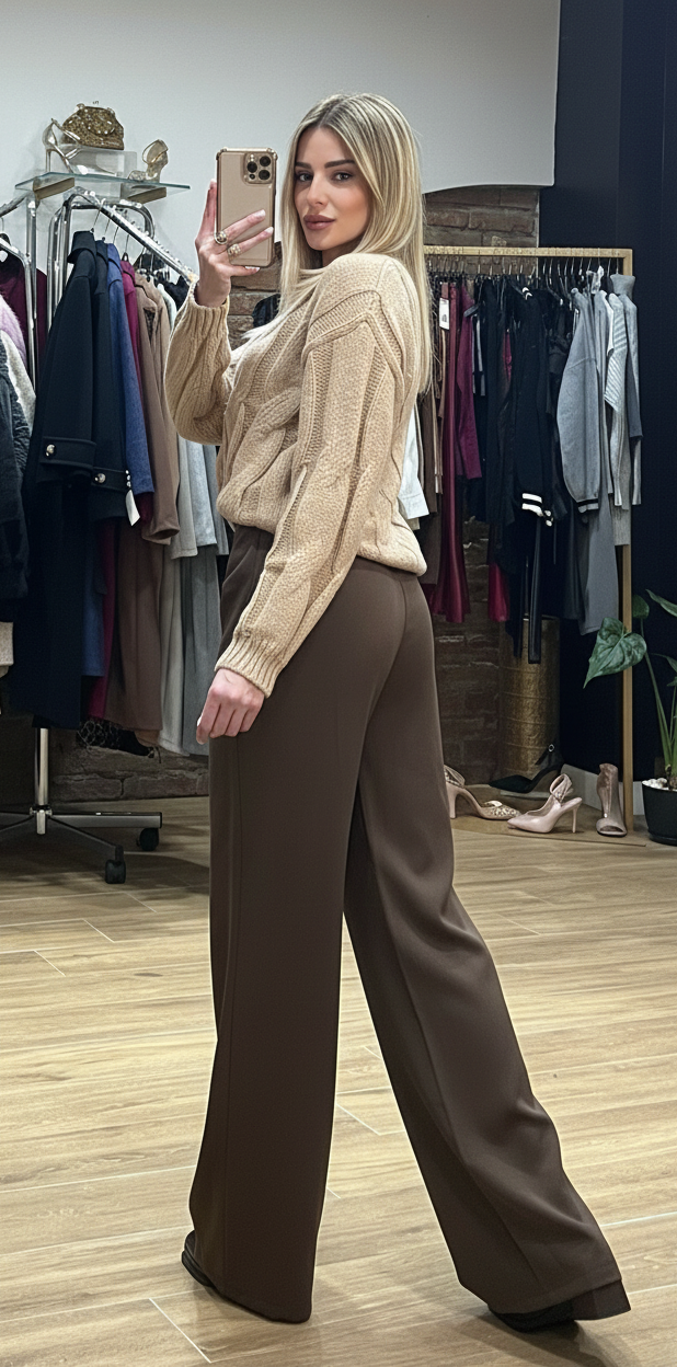 Pantalone Elsa tabacco