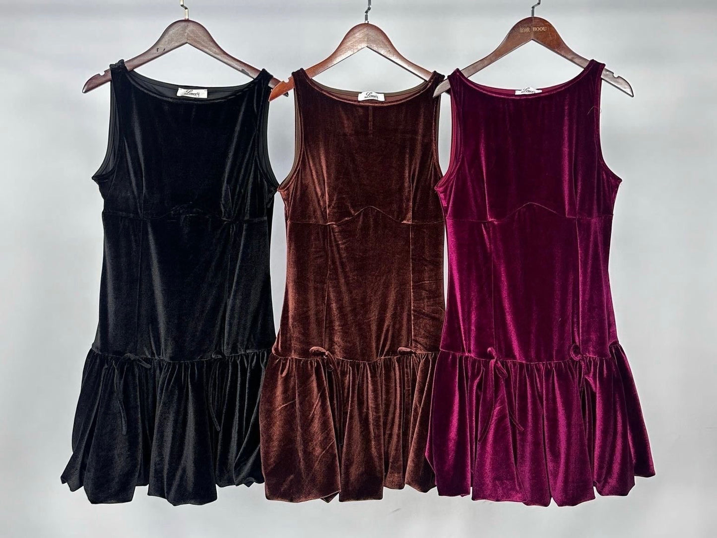 Mini abito Romantico bordeaux