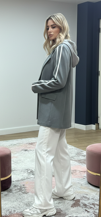 Giacca Empire grigio