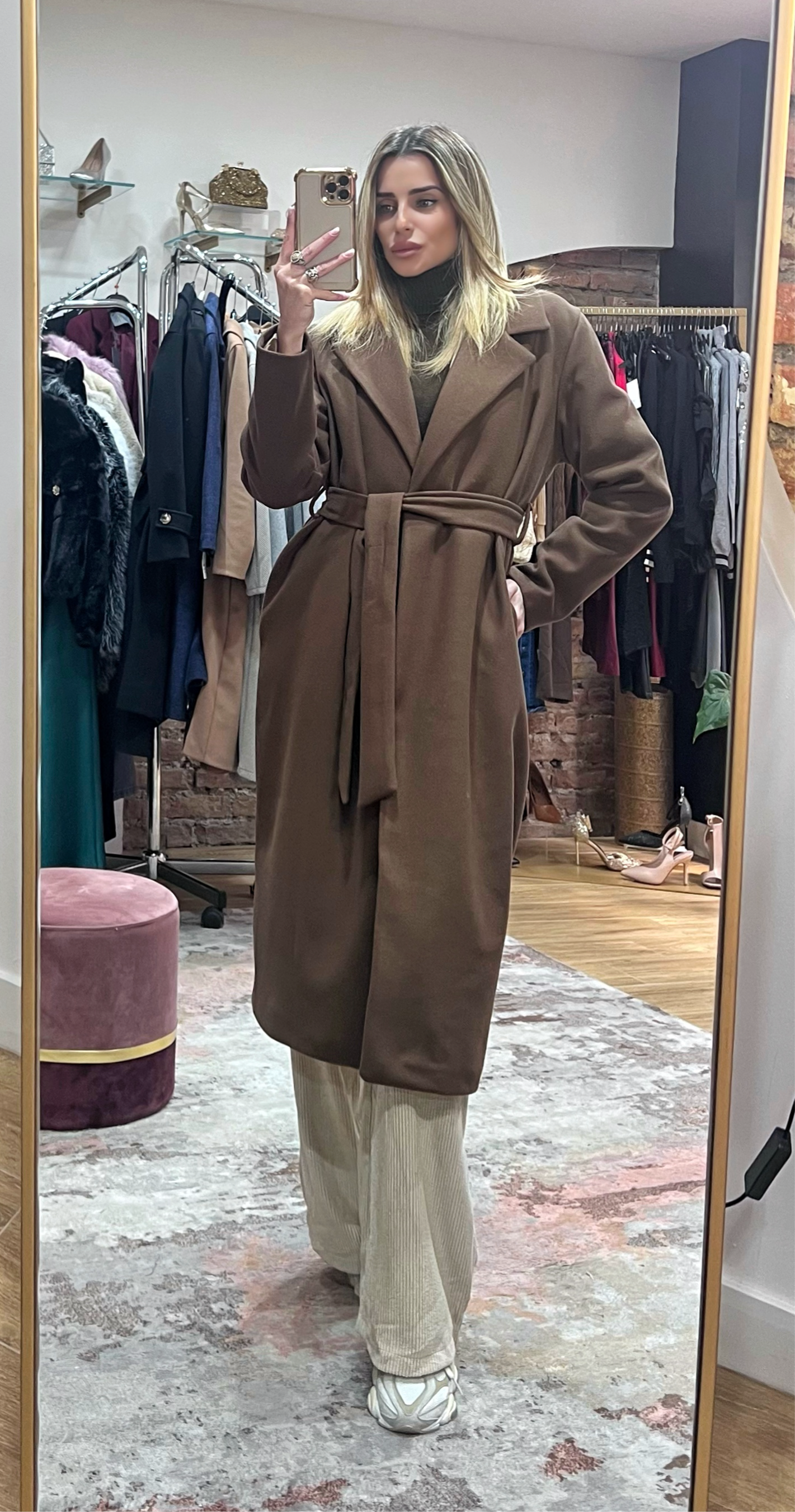 Cappotto Charlotte tabacco