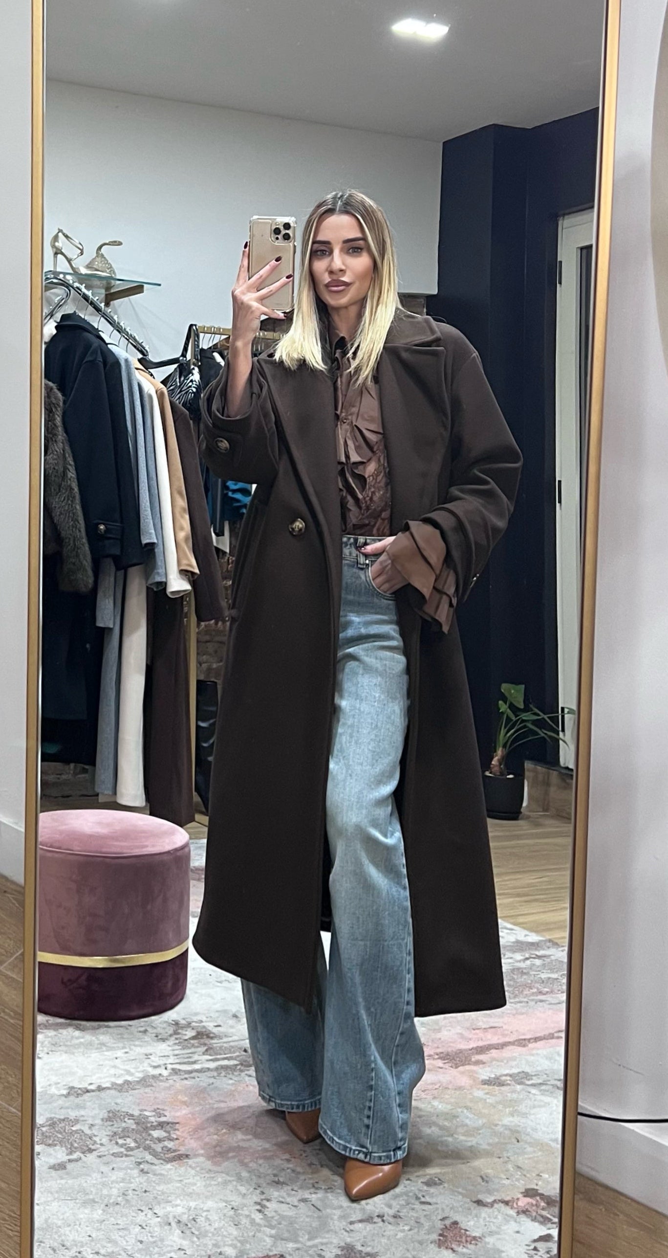 Cappotto Urban Chic cioccolato