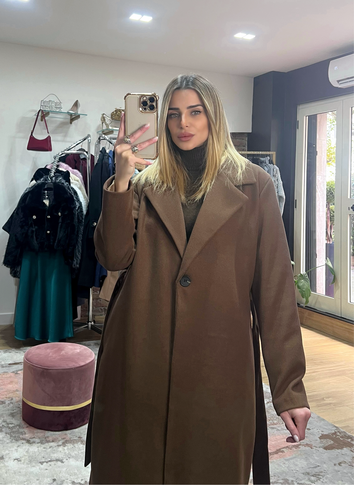 Cappotto Charlotte tabacco