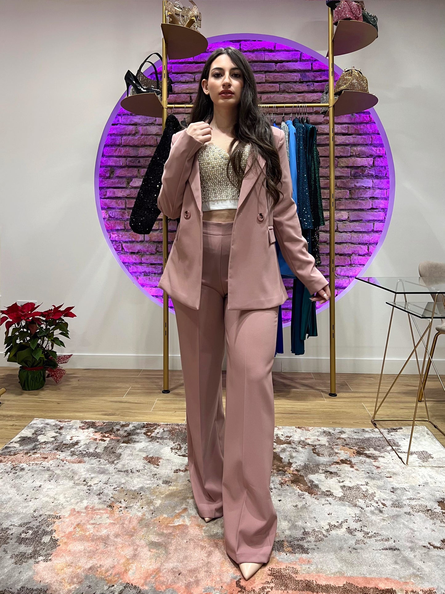 Tailleur Ludovica rosa cipria