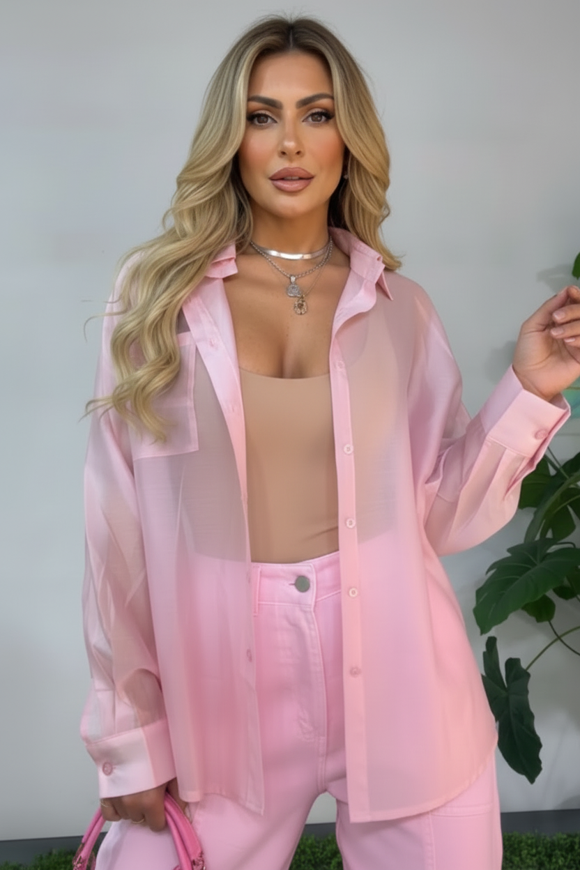 Camicia Shabby color rosa