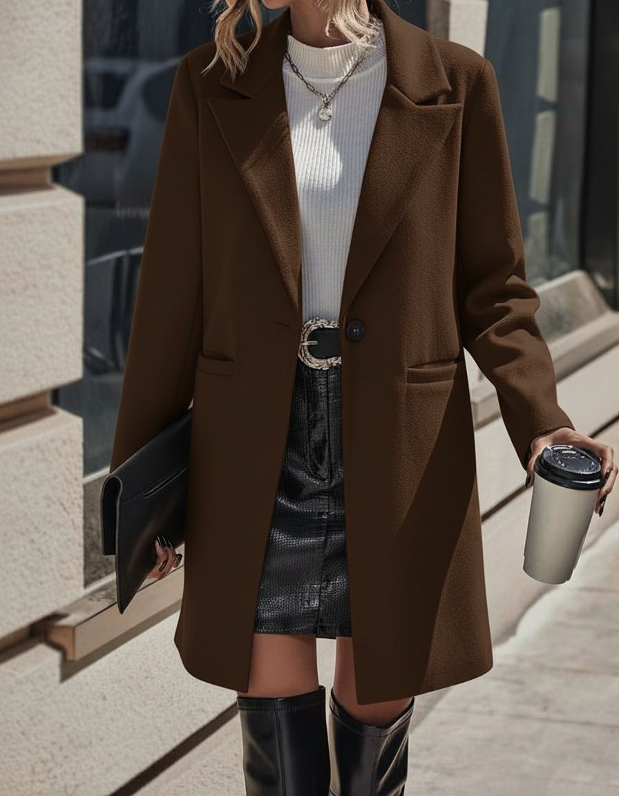 Cappotto Basic color cioccolato