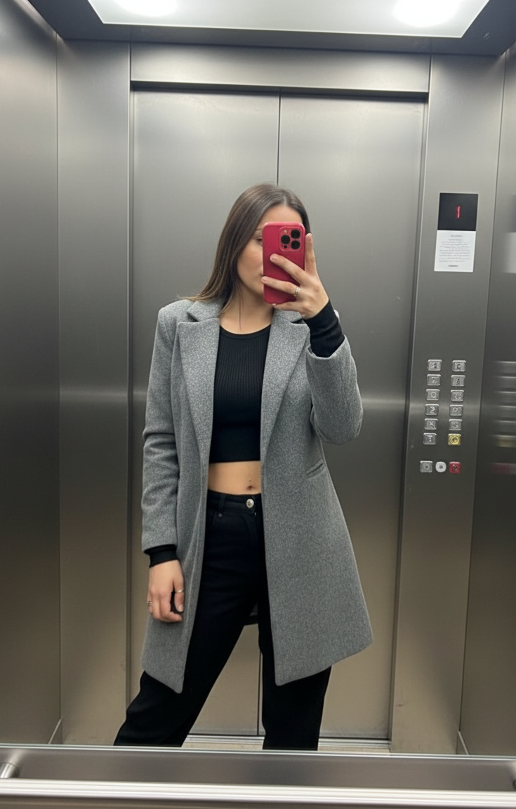 Cappotto Basic grigio