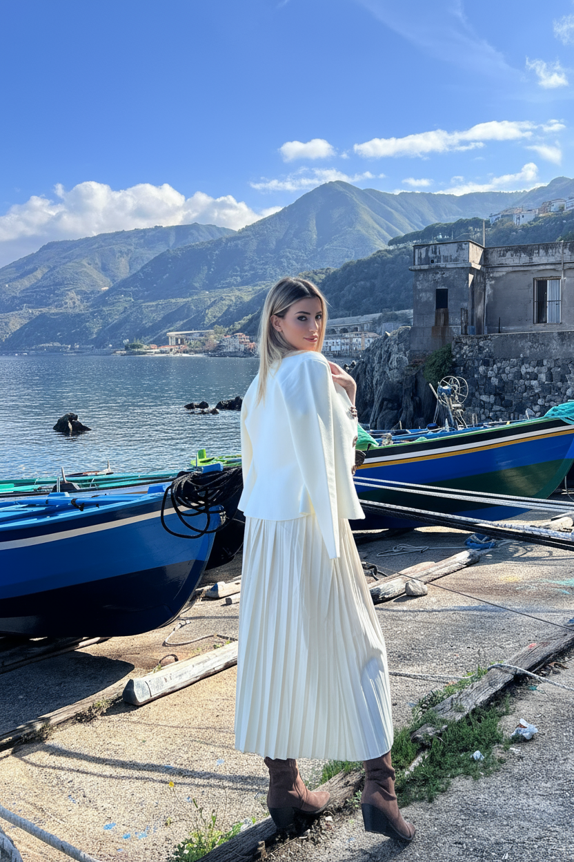 Completo Chianalea bianco/panna