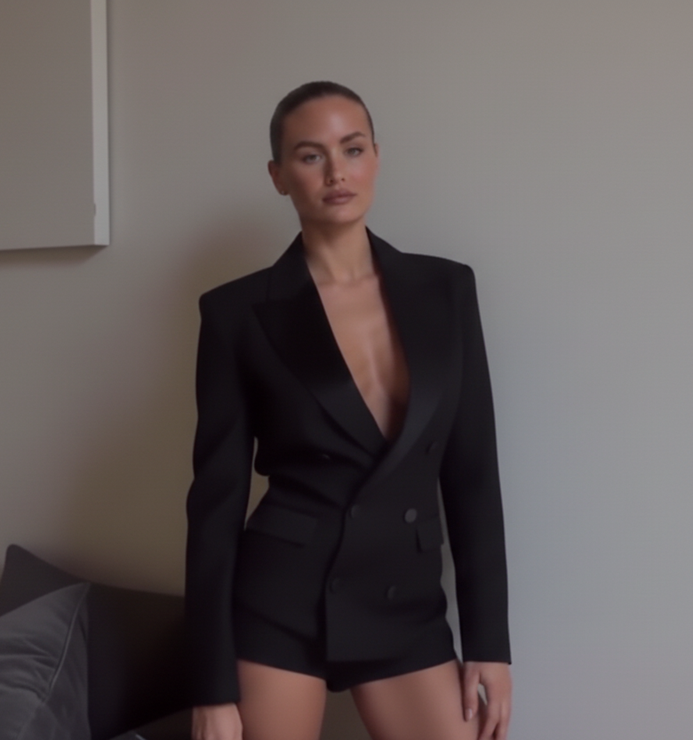 Blazer Playsuit nero