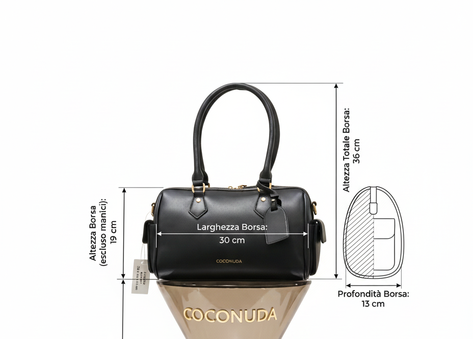 Borsa Bauletto Coconuda nero