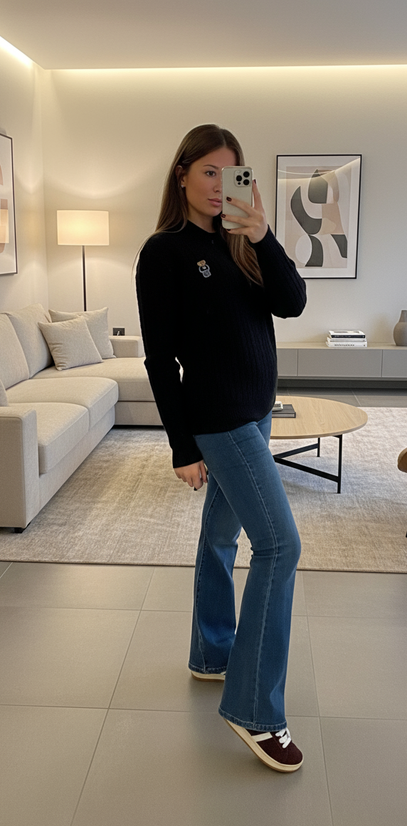 Pullover Clabe Knit "Teddy" nero