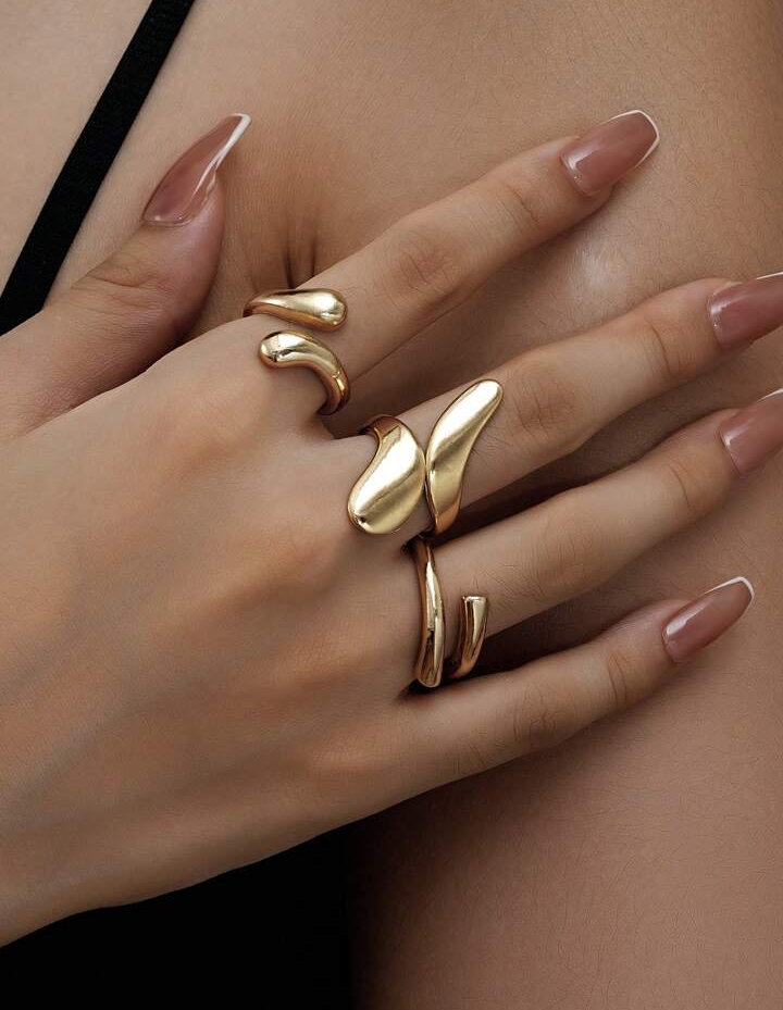 Tris anelli Gold rose