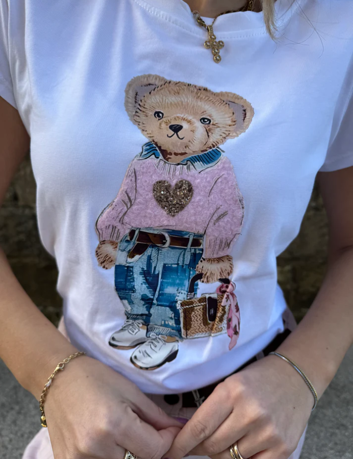 T-SHIRT TEDDY ROSA