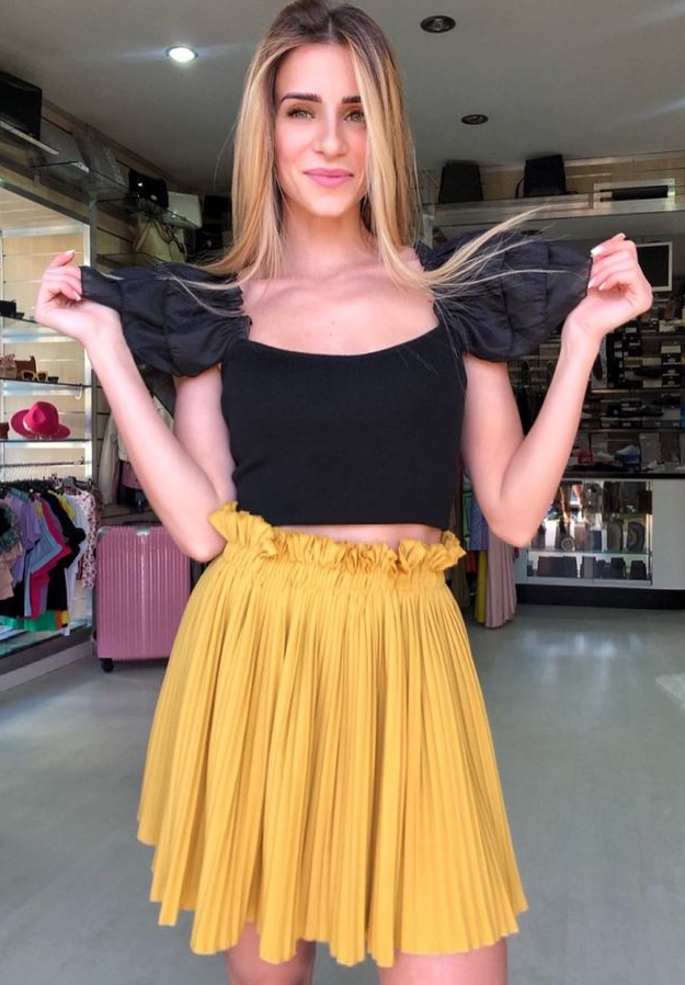 Gonnellina Marilyn giallo ocra