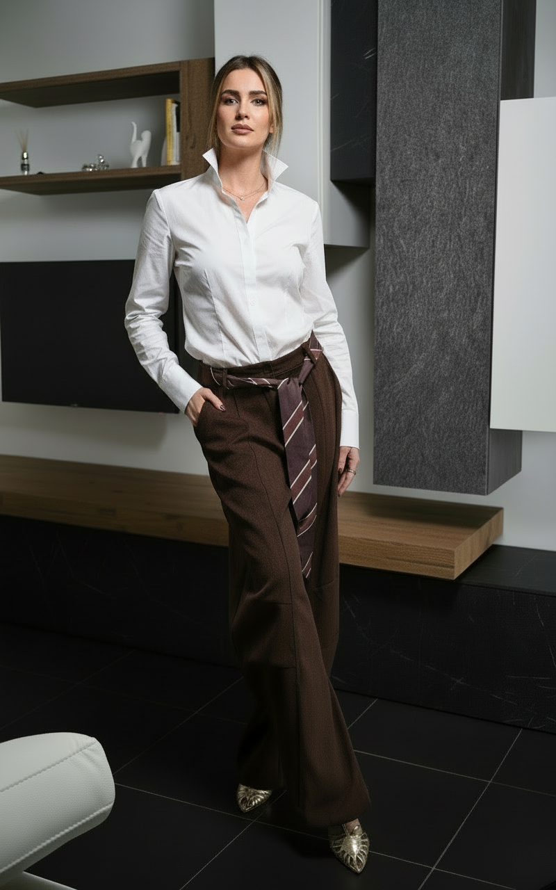Pantalone Balloon Oversize cioccolato