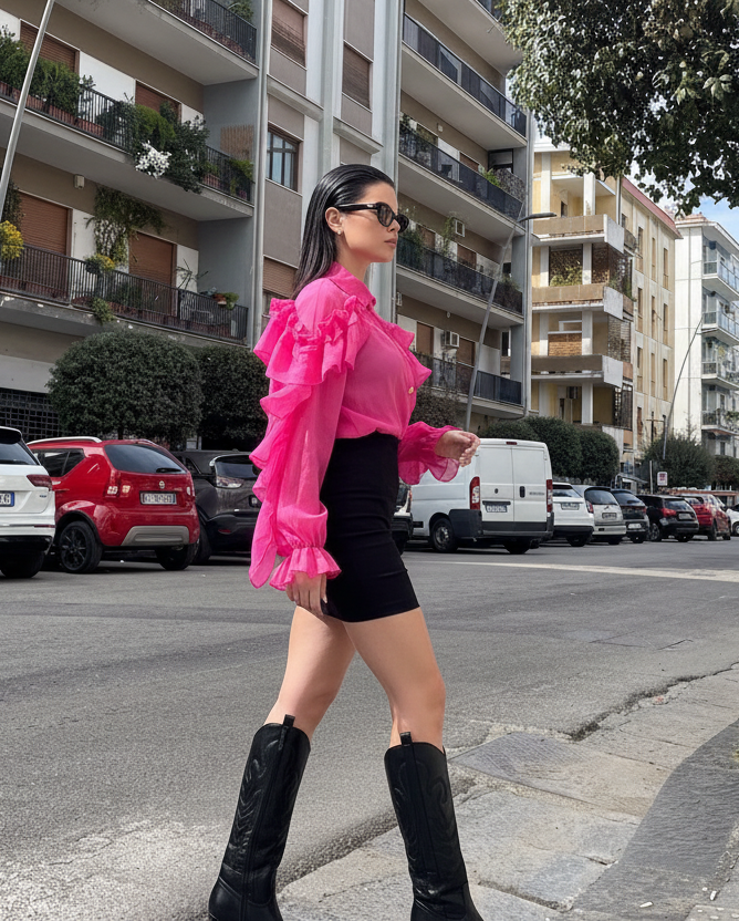 Camicia Diana fucsia