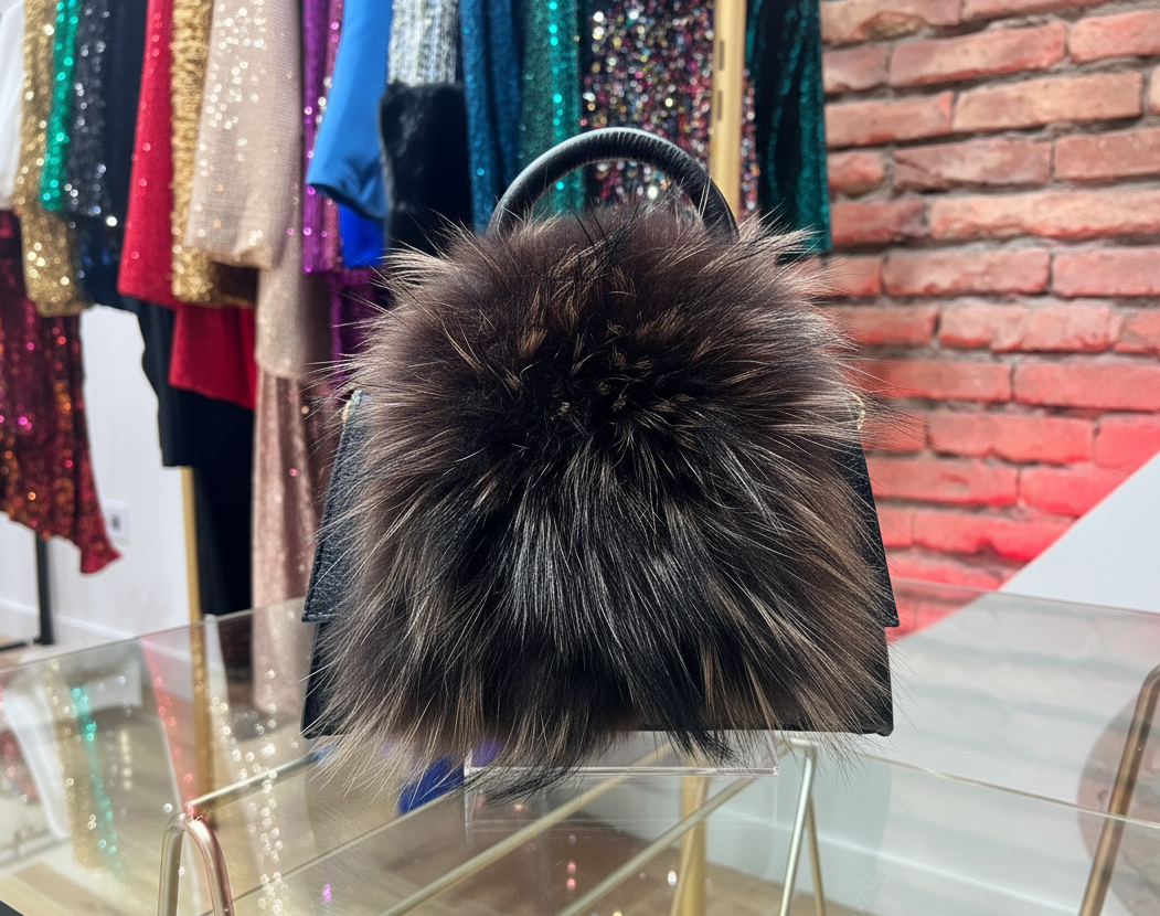 Borsa Lulù in vera pelle nera