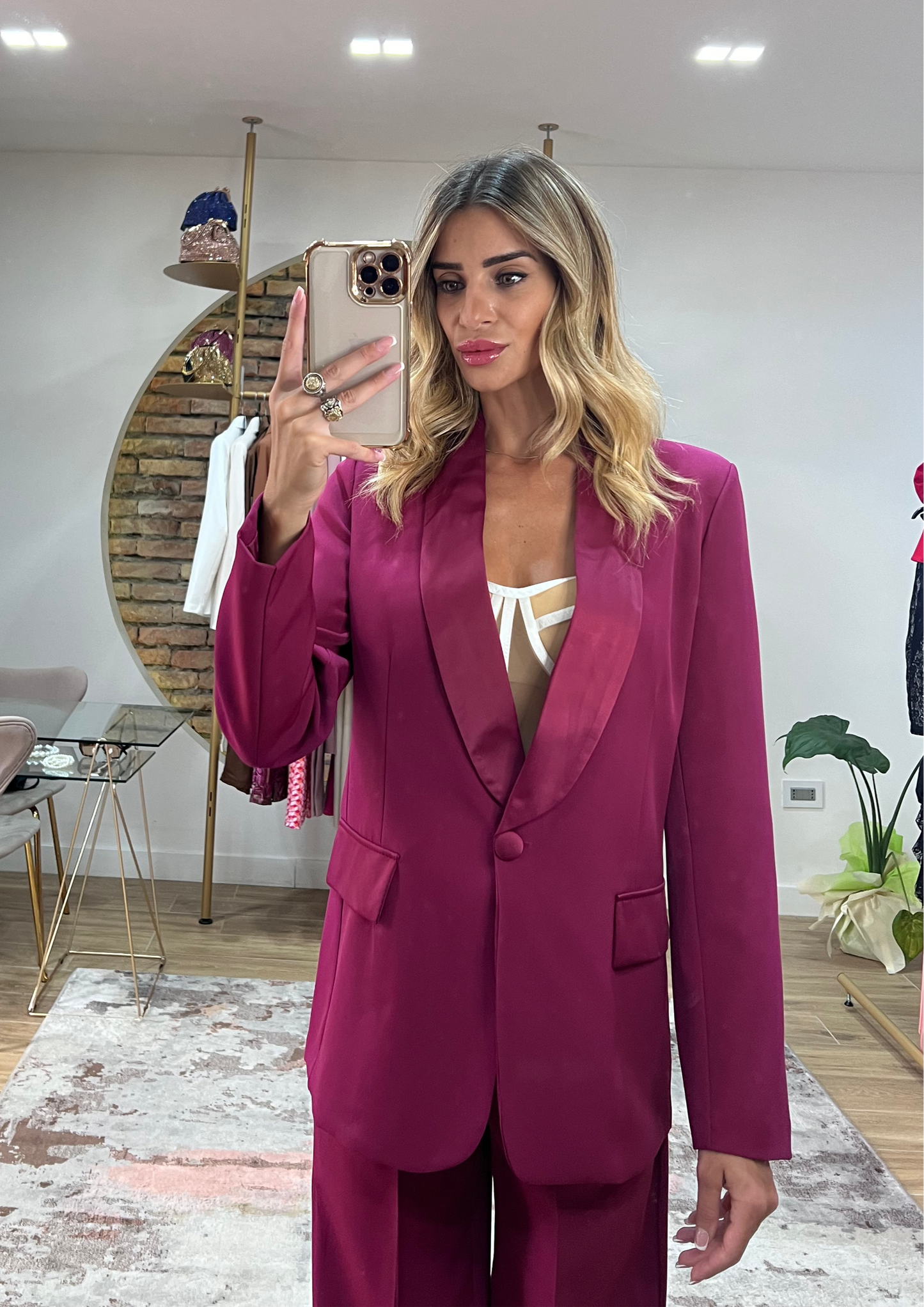 Tailleur Ludmilla fuchsia purple