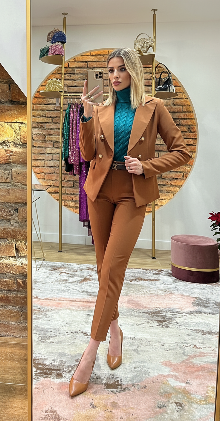 Tailleur Benedetta cammello