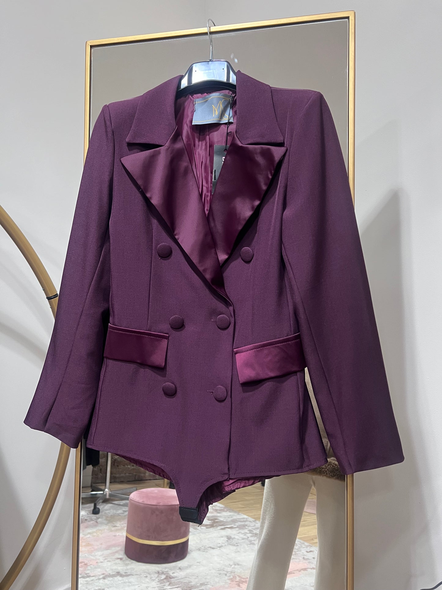 Blazer Playsuit bordeaux