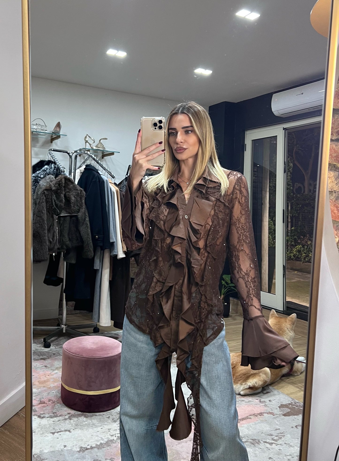 Camicia Florinda cioccolato