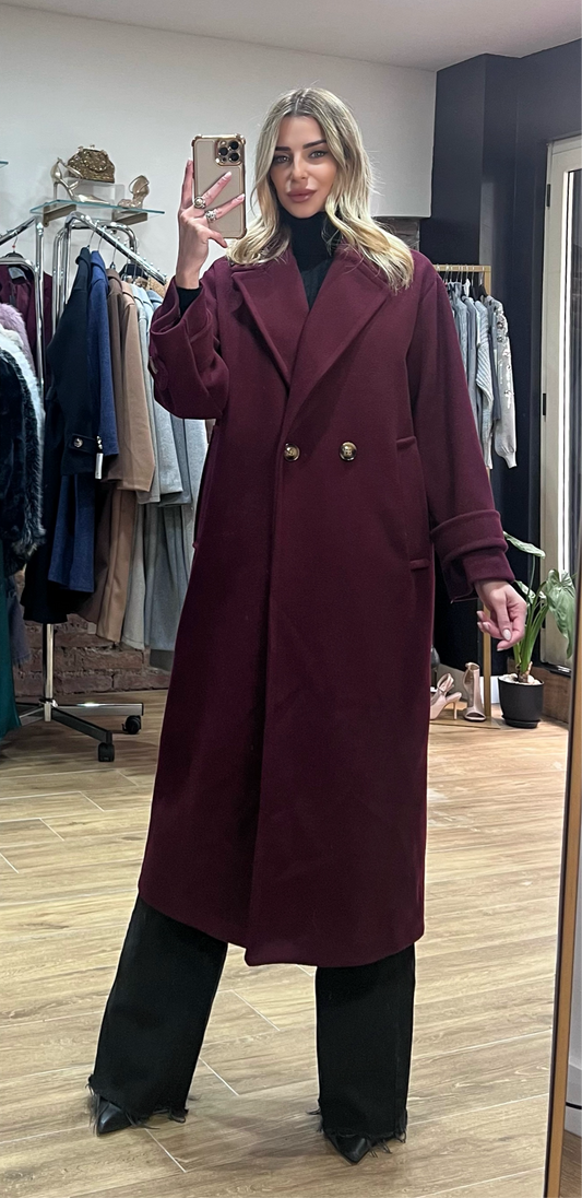 Cappotto Liviana borgogna