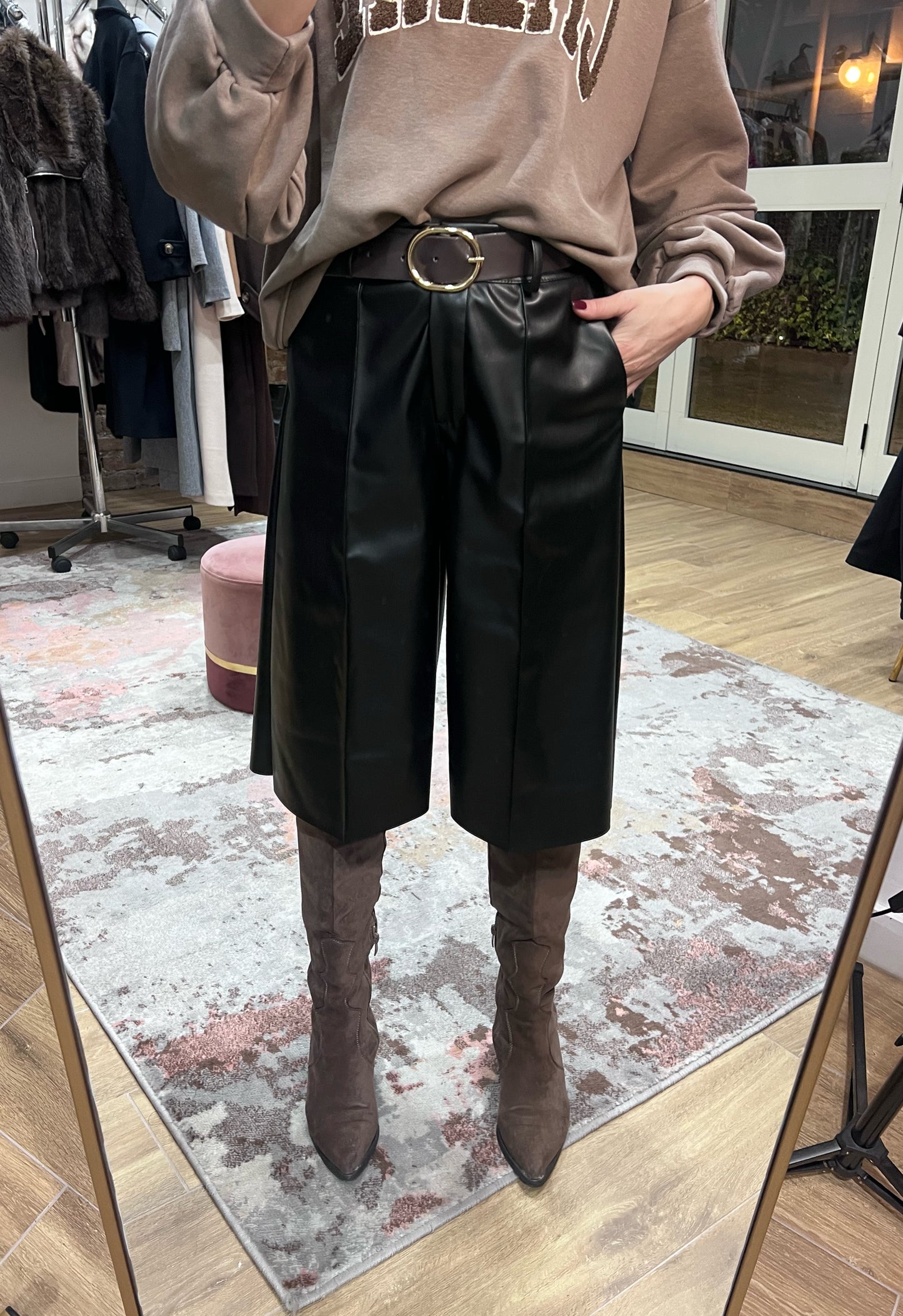 Bermuda Ecopelle Nero