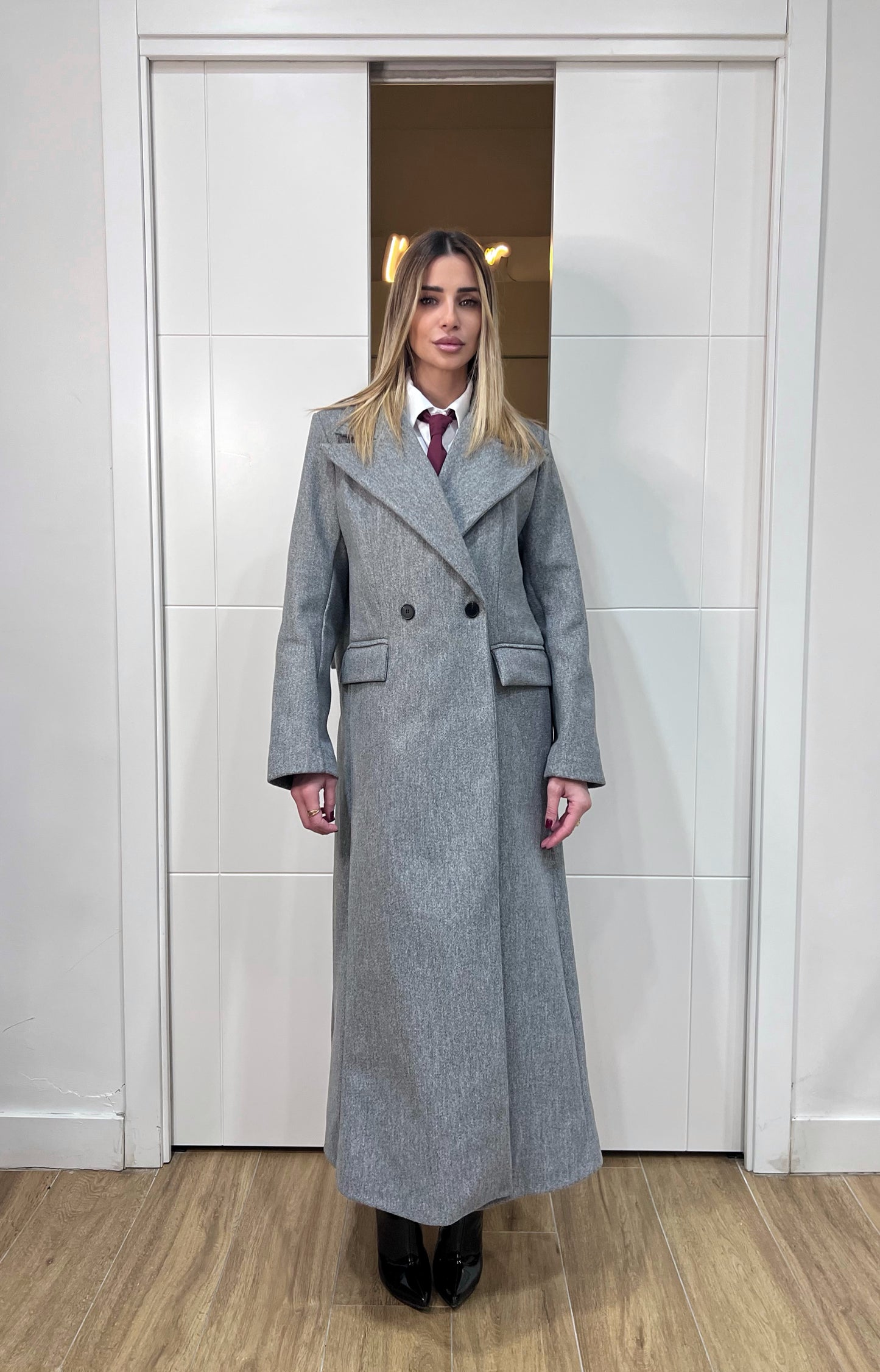 Cappotto Lungo Oversize Alba Grigio