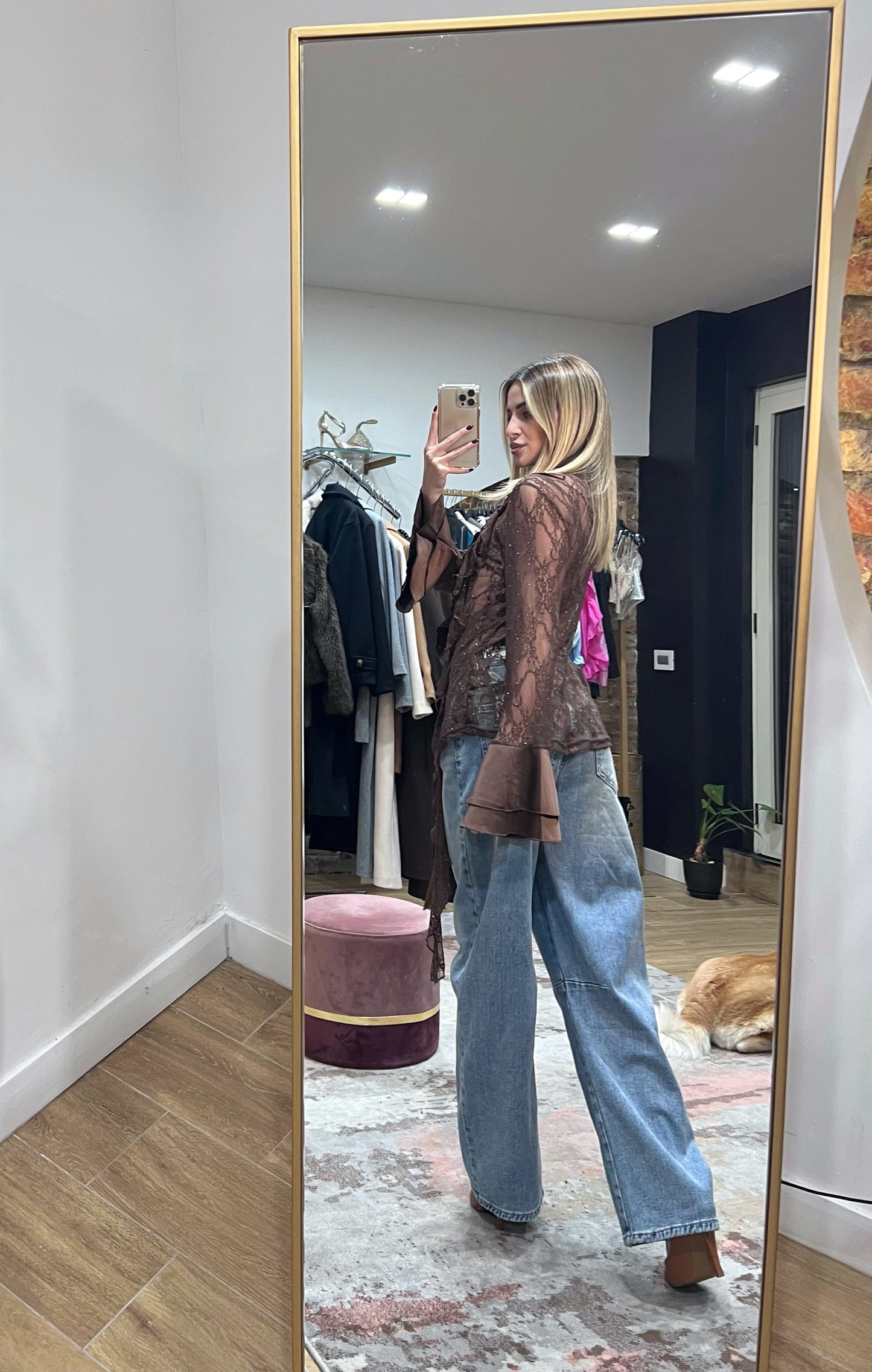 Camicia Florinda cioccolato