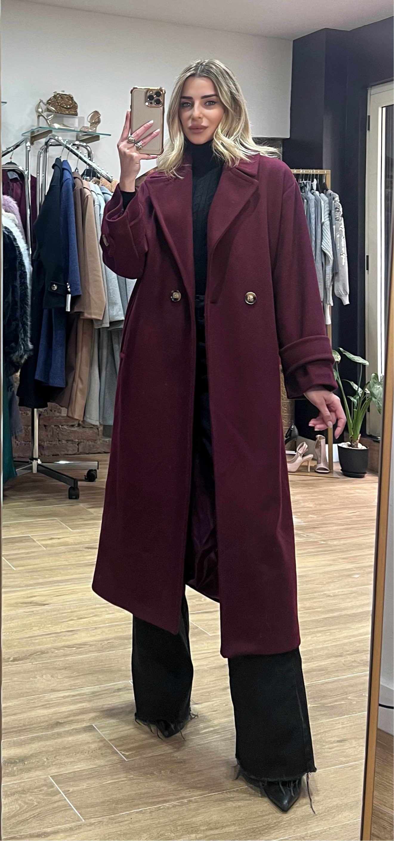 Cappotto Liviana borgogna