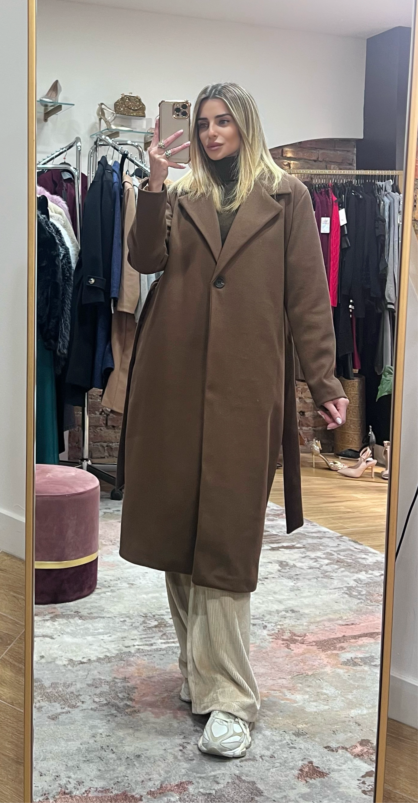 Cappotto Charlotte tabacco