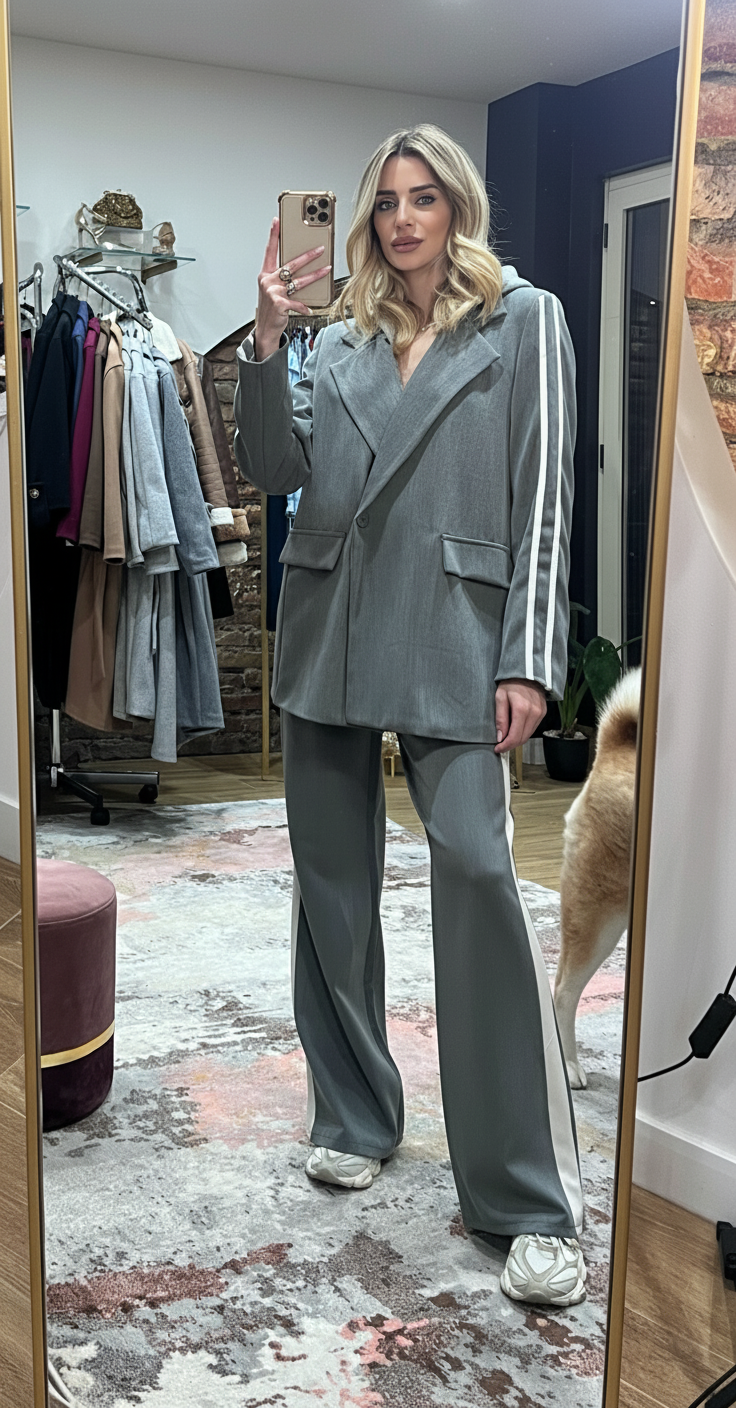 Giacca Empire grigio