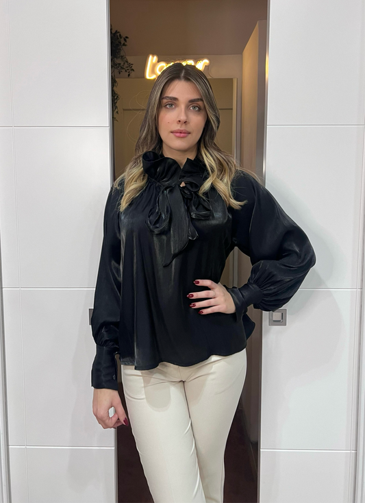 Camicia Bridgerton nera