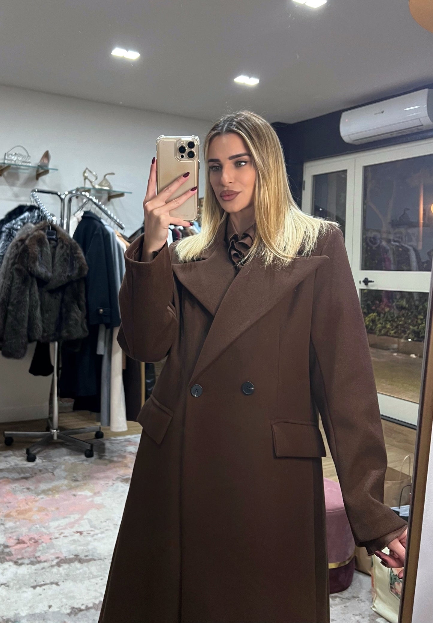 Cappotto Lungo Oversize Alba cioccolato