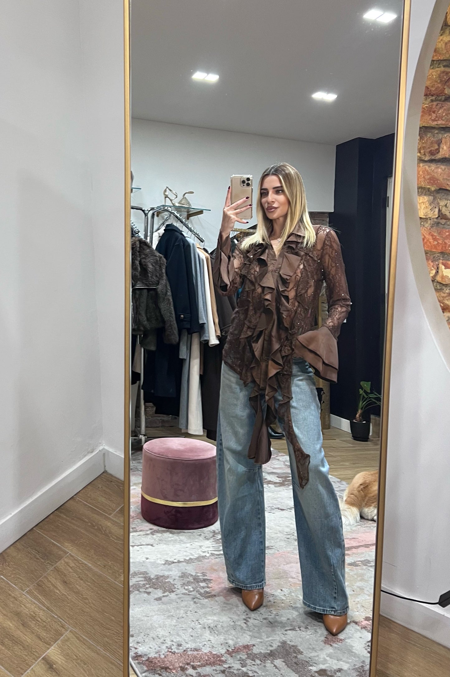 Camicia Florinda cioccolato