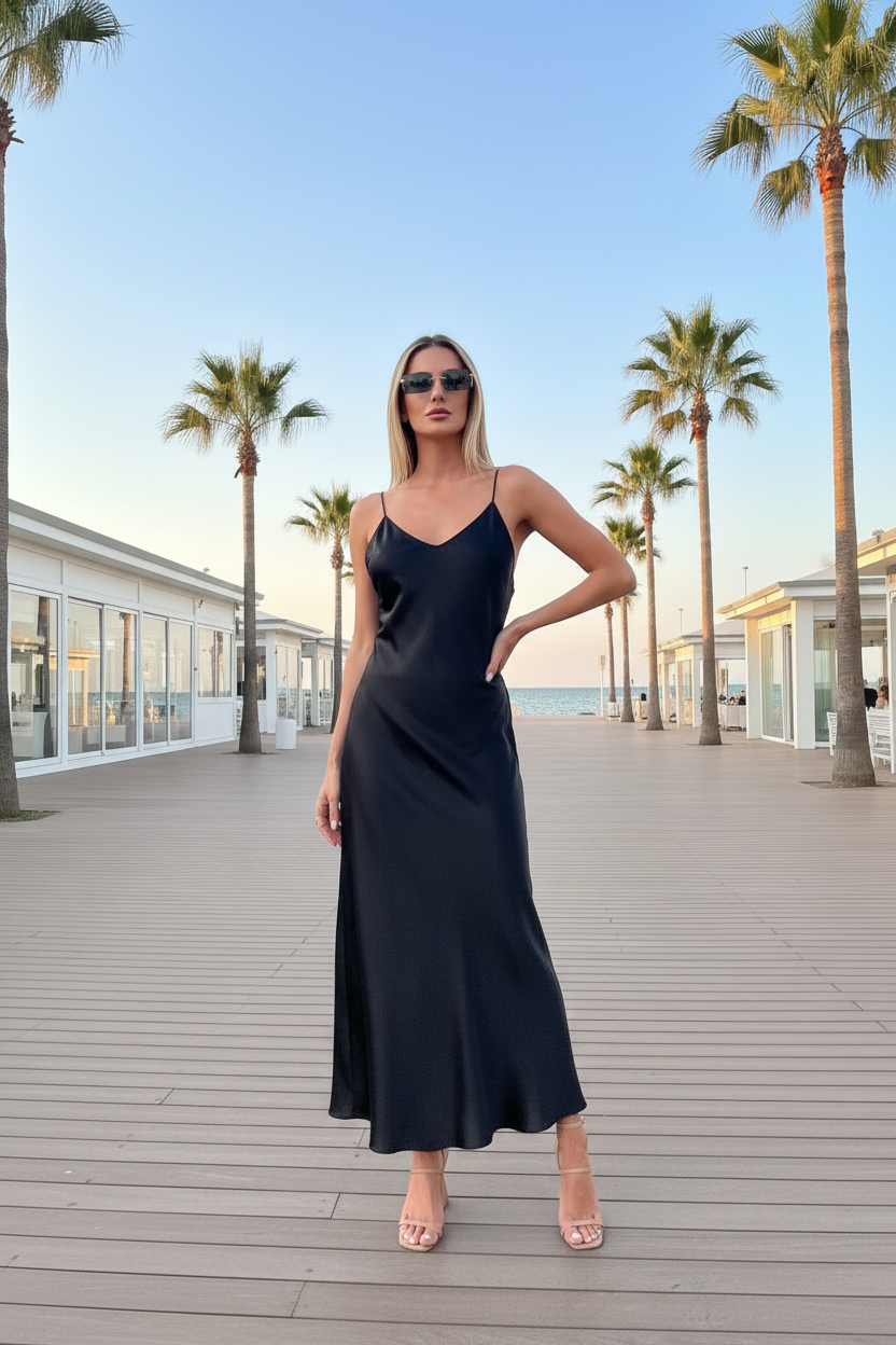 Abito La vie est belle nero