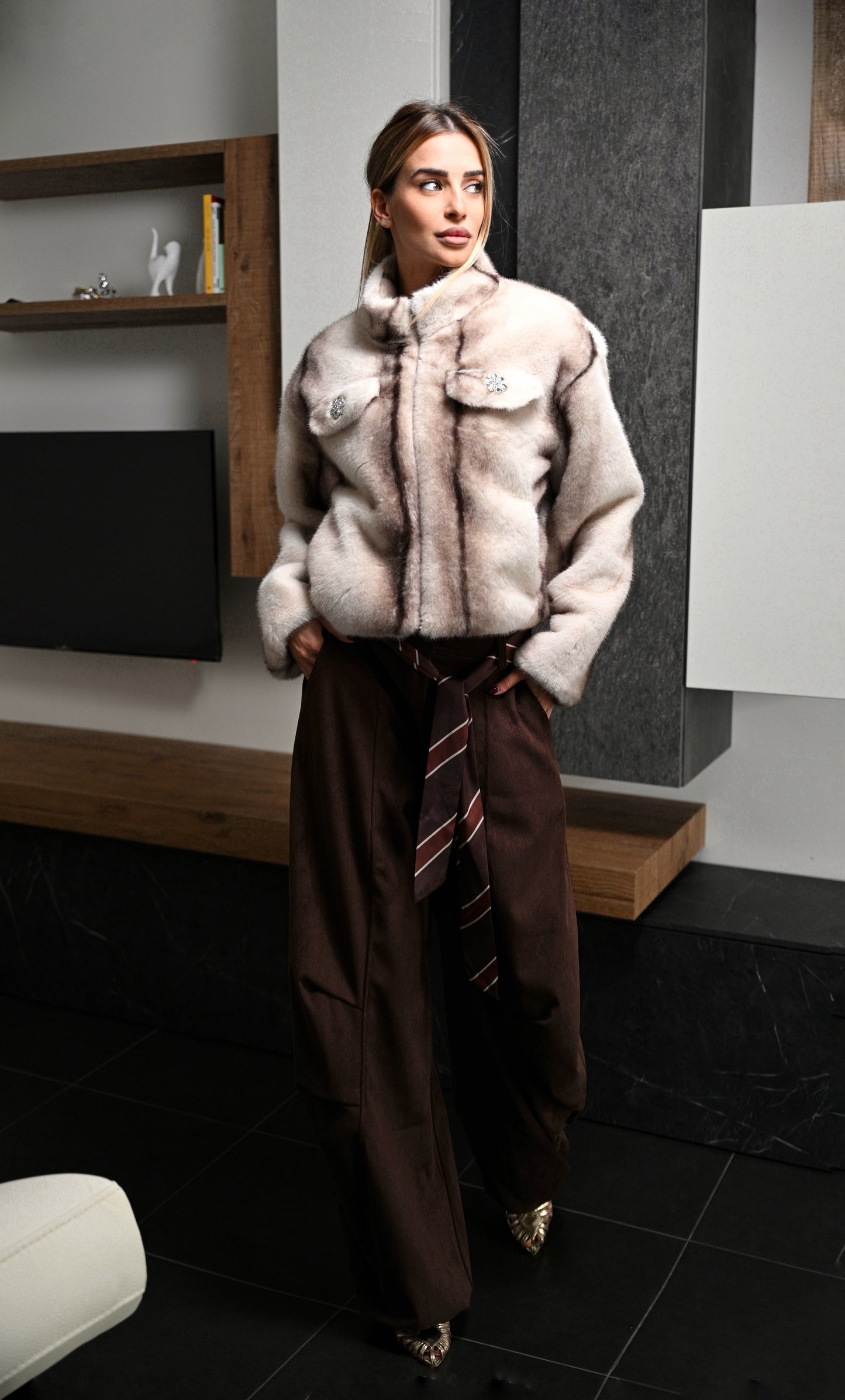 Pantalone Balloon Oversize cioccolato