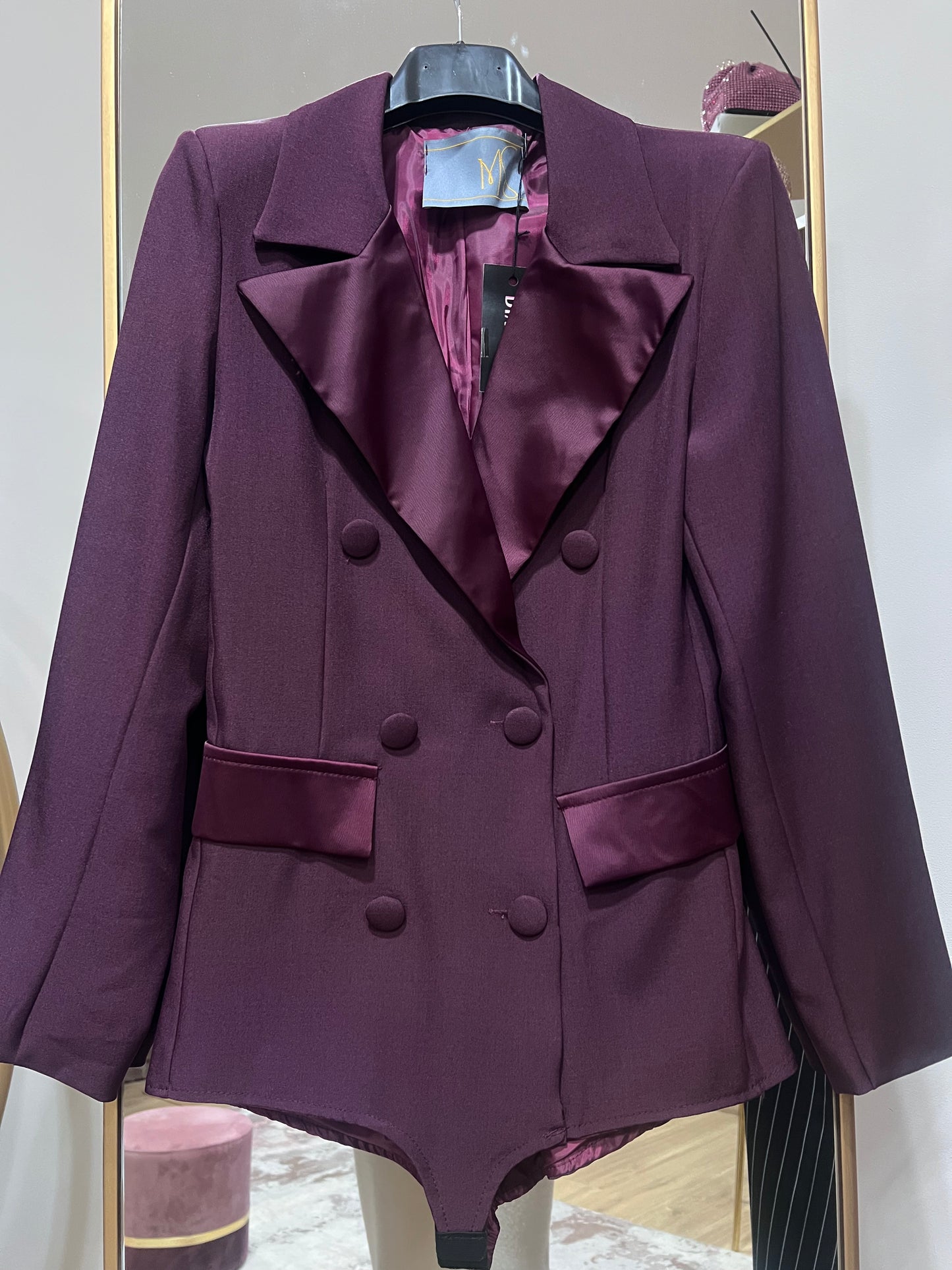 Blazer Playsuit bordeaux