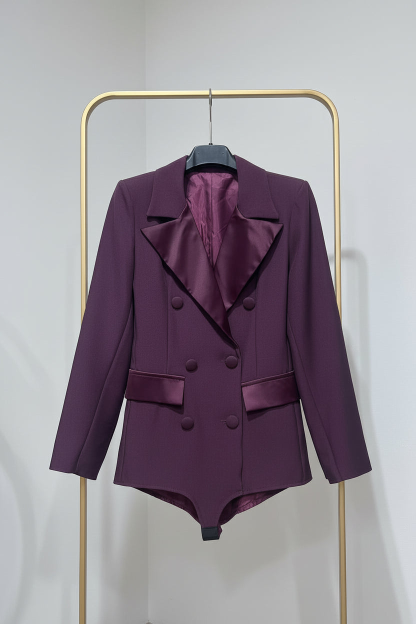 Blazer Playsuit bordeaux