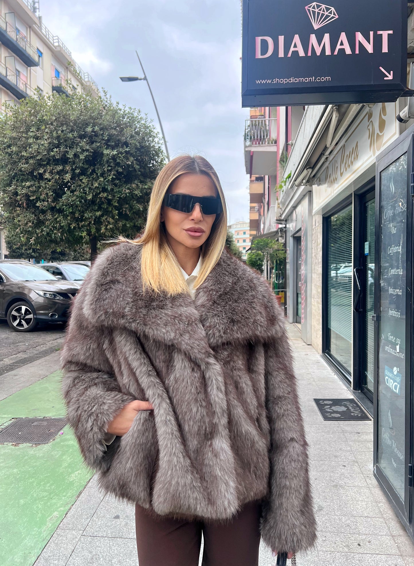 Ecopelliccia Chamonix-Mont-Blanc taupe