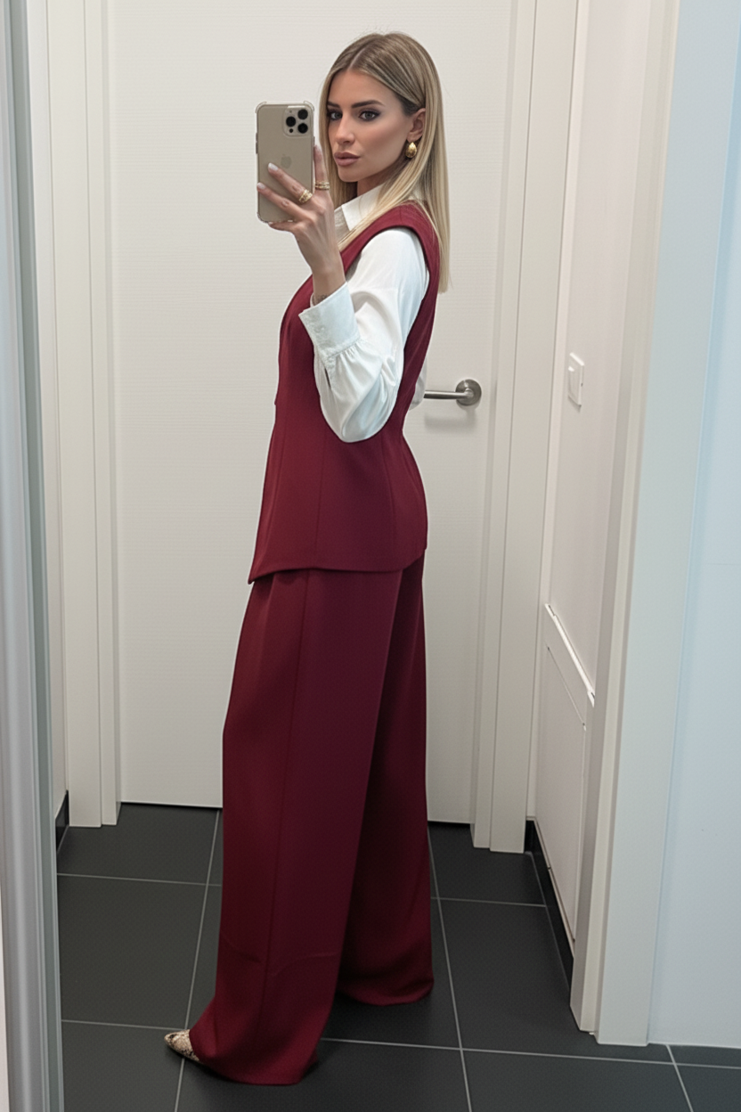 Tailleur Mon Amour bordeaux