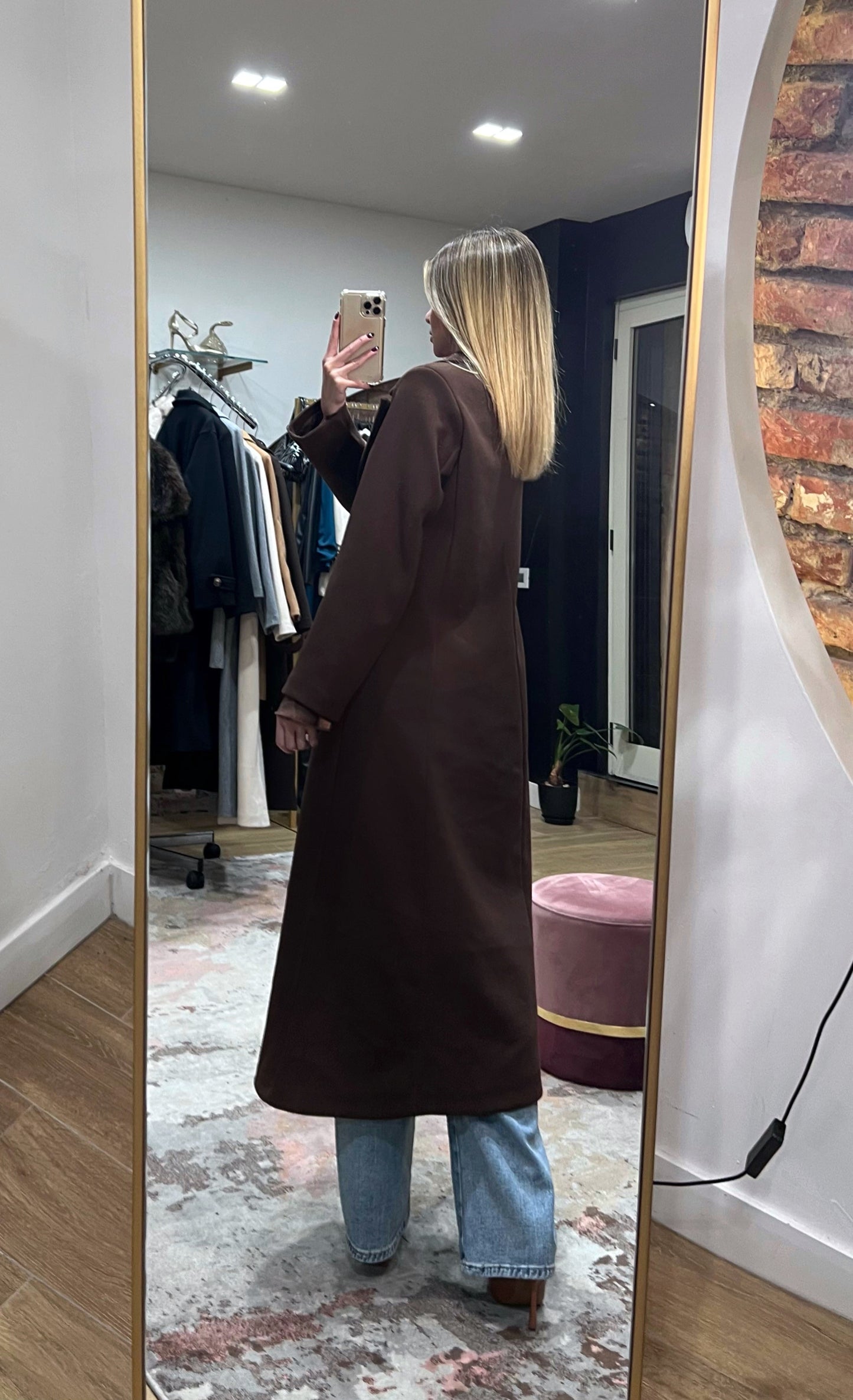 Cappotto Lungo Oversize Alba cioccolato