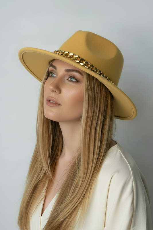 Cappello in Panno "Glamour Yellow"