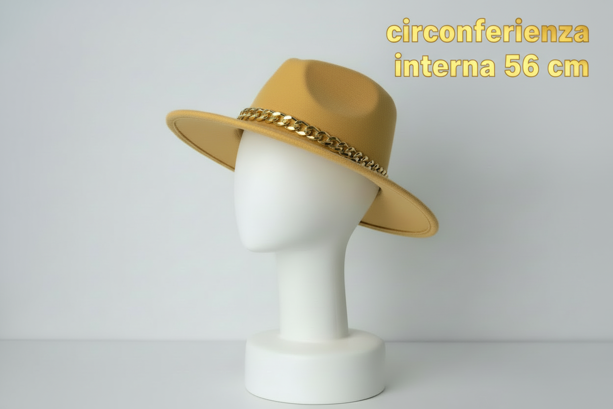 Cappello in Panno "Glamour Yellow"