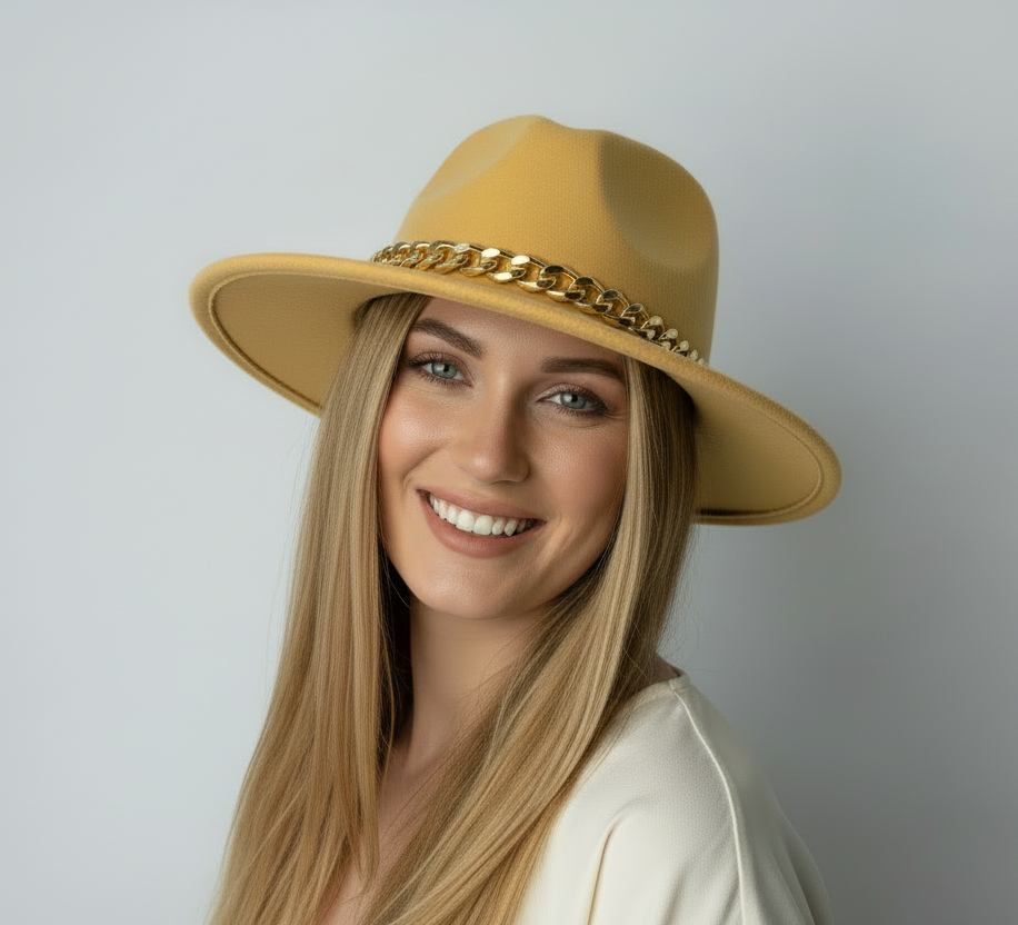 Cappello in Panno "Glamour Yellow"
