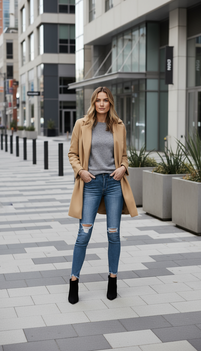 Cappotto Basic cammello