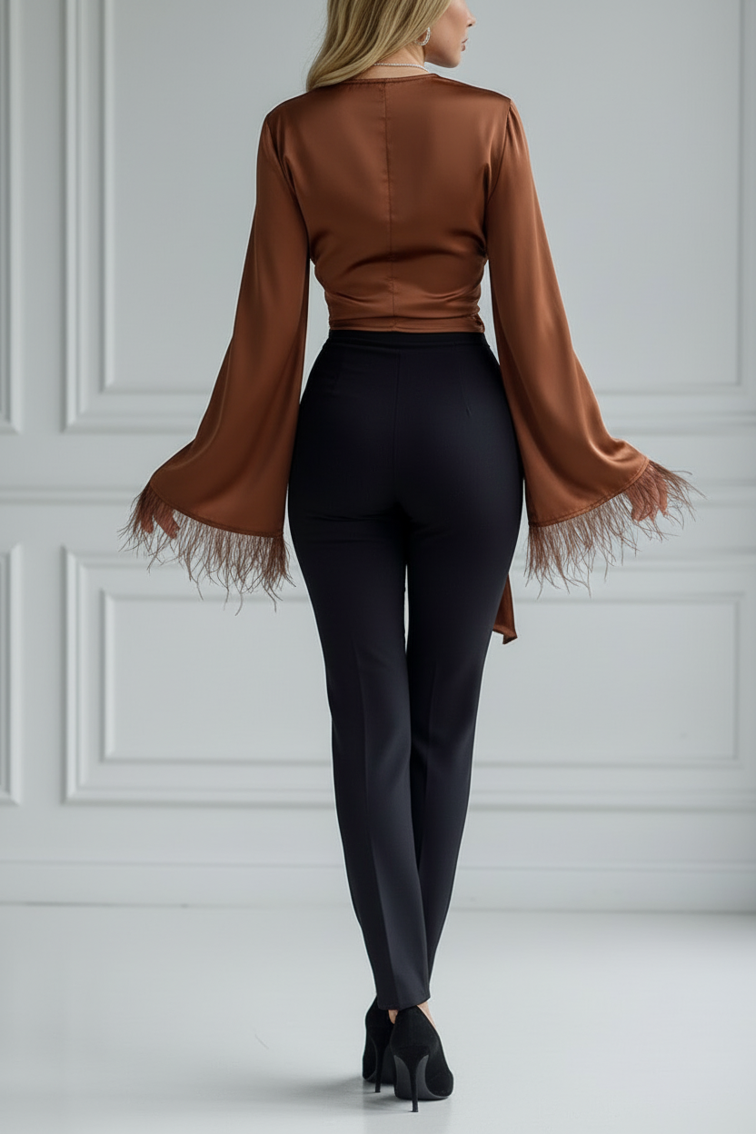 Camicia Plumes marrone