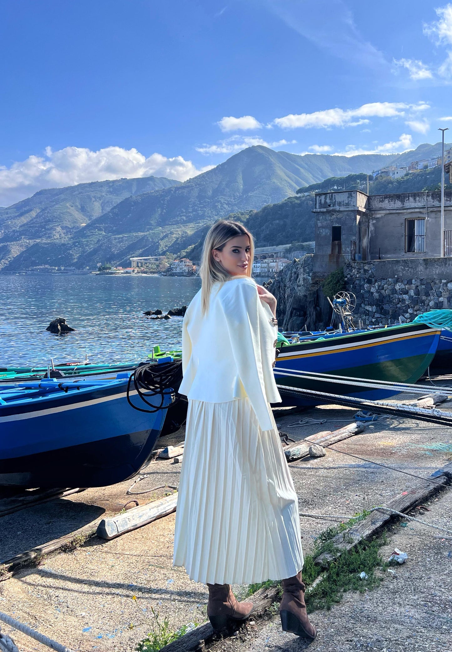 Completo Chianalea bianco/panna